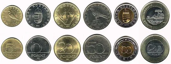 Forint coins Forint-Münzen